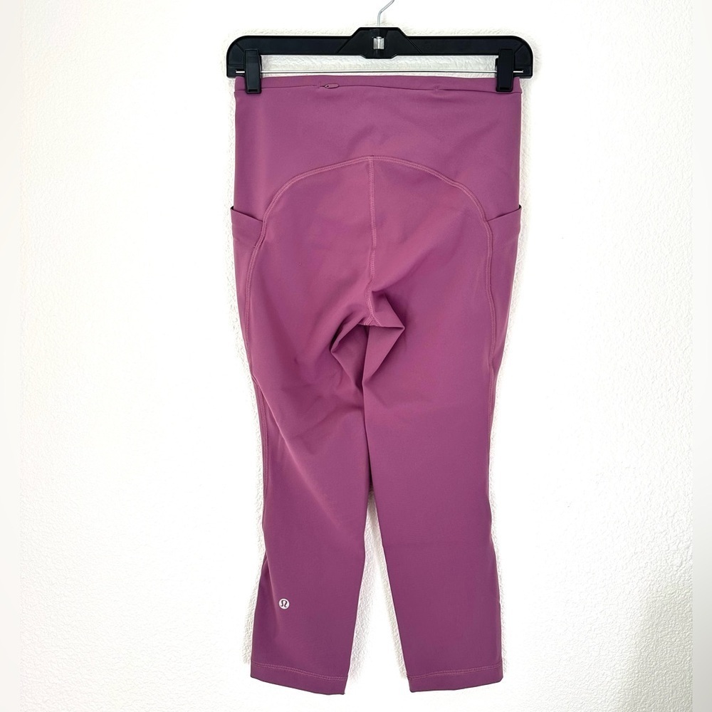 Lululemon Cropped Leggings Women’s 6 Pink Activewear High Rise Workout Pant - Picture 2 of 8